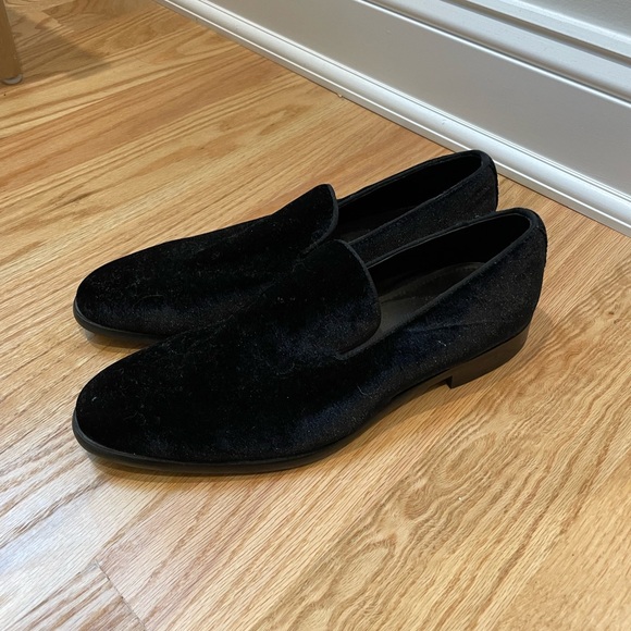 Men\'s Black Velvet Loafers main image 4